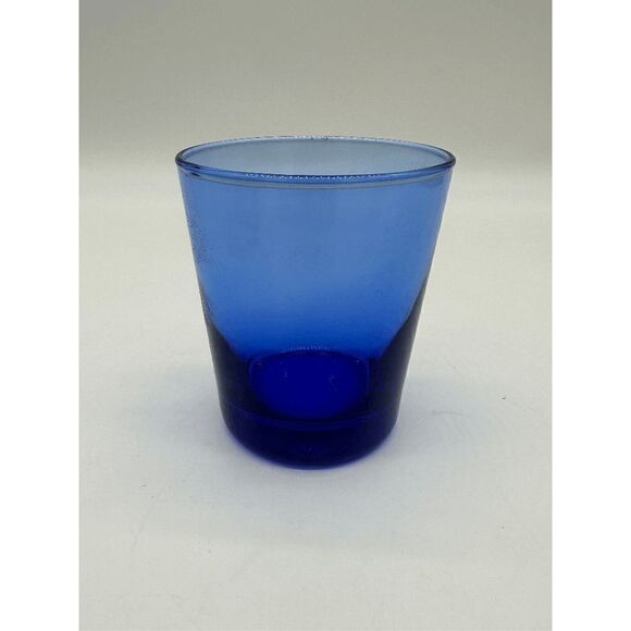 Luminarc Arococ Cobalt Blue Drinking Glasses Weighted Bottom Set of 2 - France - Picture 5 of 8